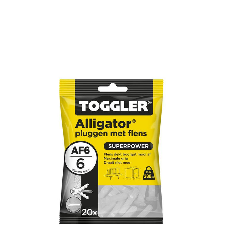 TOGGLER ALLIGATOR PLUG MET FLENS AF6 (20 ST.)-INSTAR HOLLAND (Toggler)-Bouwhof shop (6139162394800)