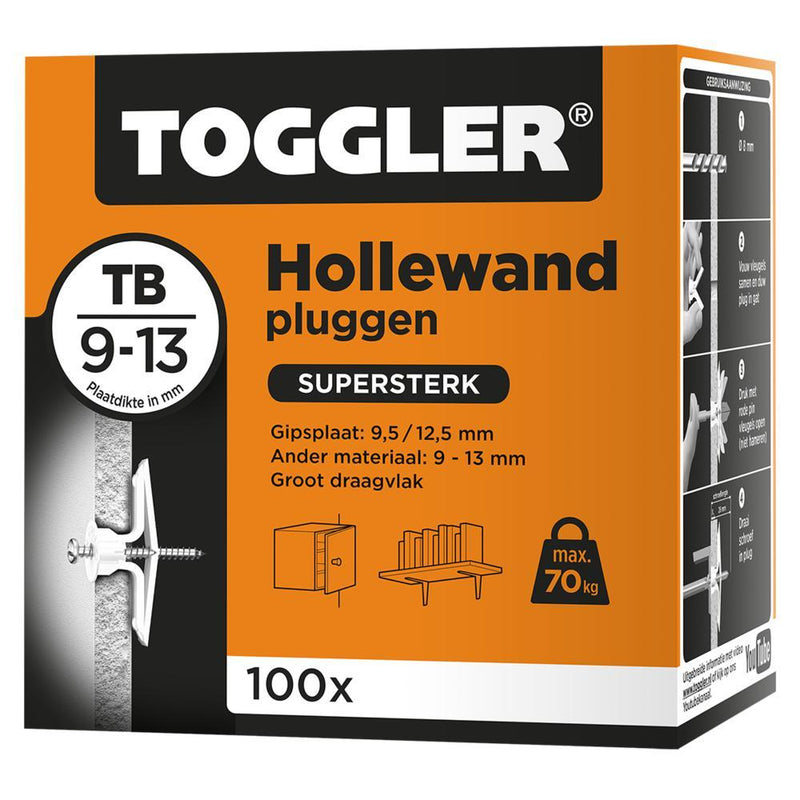 TOGGLER HOLLEWAND PLUG TB (100 ST.)-INSTAR HOLLAND (Toggler)-Bouwhof shop (6139160854704)