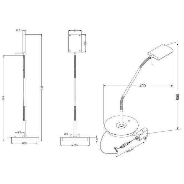 TRIO tafellamp Bergamo (incl. 1 x SMD. 12W. 3000K. 1100Lm)-TRIO LIGHTING (verlichting)-Bouwhof shop (6936645370032)