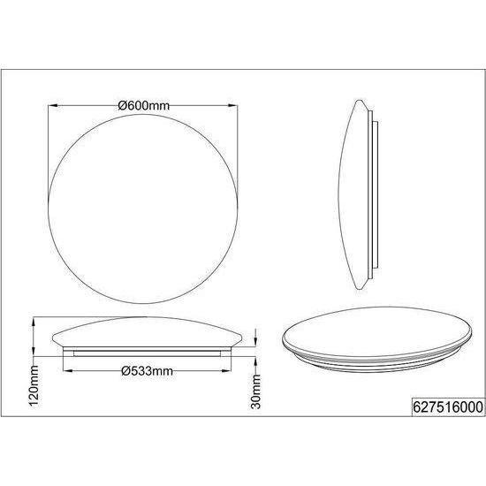 TRIO PLAFONDLAMP LUNAR (INCL. 40W LED/ 3000K/ 3500LM)-TRIO INTERNATIONAL GMBH-Bouwhof shop (6135621517488)