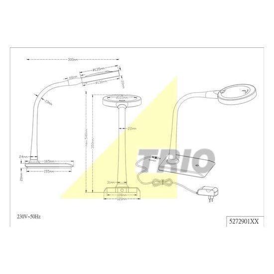 TRIO TAFELLAMP LUPO (INCL. 1 X SMD. 5W. 3500K. 550LM)-TRIO INTERNATIONAL GMBH-Bouwhof shop (6135623286960)