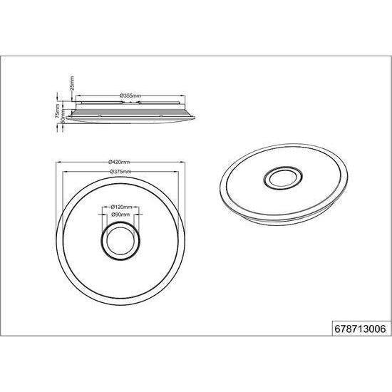 TRIO PLAFONDLAMP OSAKA (INCL. 1 X SMD. 30W. 3000 - 5500K. 3100LM)-TRIO INTERNATIONAL GMBH-Bouwhof shop (6135622140080)