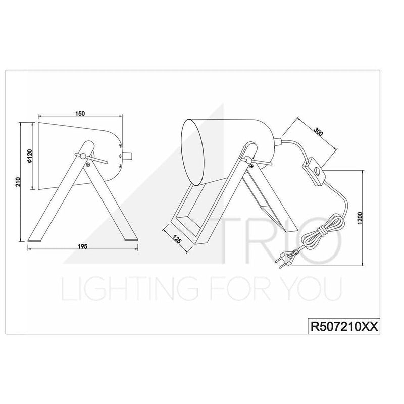 Reality - Tafellamp Marc mat zwart-TRIO LIGHTING (verlichting)-Bouwhof shop (6839479468208)