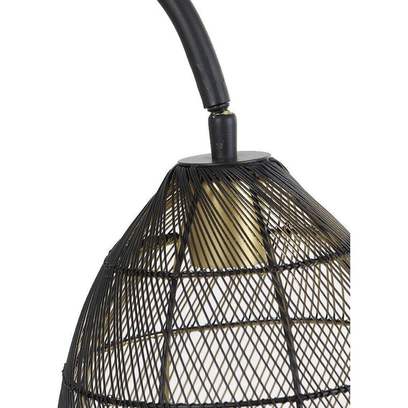 Vloerlamp 34x30.5x172 cm MEYA mat zwart + goud-LIGHT & LIVING [BO] (verlichting)-Bouwhof shop (6766268973232)
