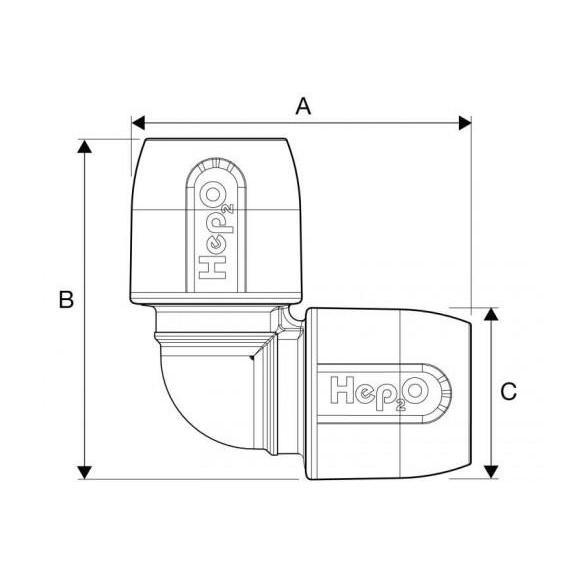 WAVIN HEP2O KNIE 90 22STX22ST-TECHNISCHE UNIE [BO] (installatie) 1442201-Bouwhof shop (6702496481456)