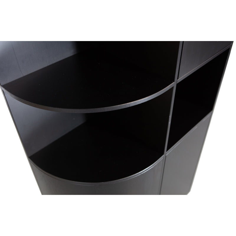 WOOOD Finca opbergkast rond links 78 cm zwart-DE EEKHOORN [BO] (wonen)-Bouwhof shop