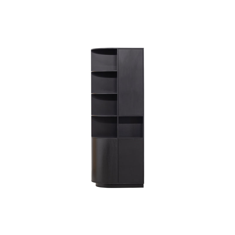 WOOOD Finca opbergkast rond links 78 cm zwart-DE EEKHOORN [BO] (wonen)-Bouwhof shop