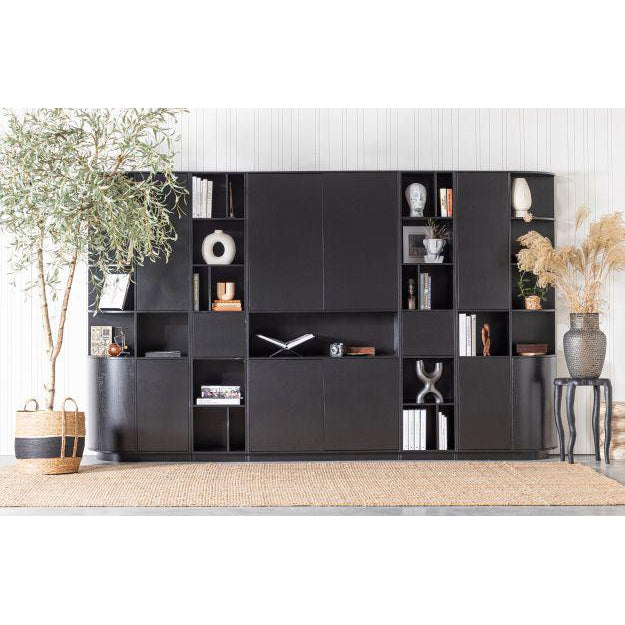 WOOOD Finca opbergkast rond rechts 78 cm zwart-DE EEKHOORN [BO] (wonen)-Bouwhof shop