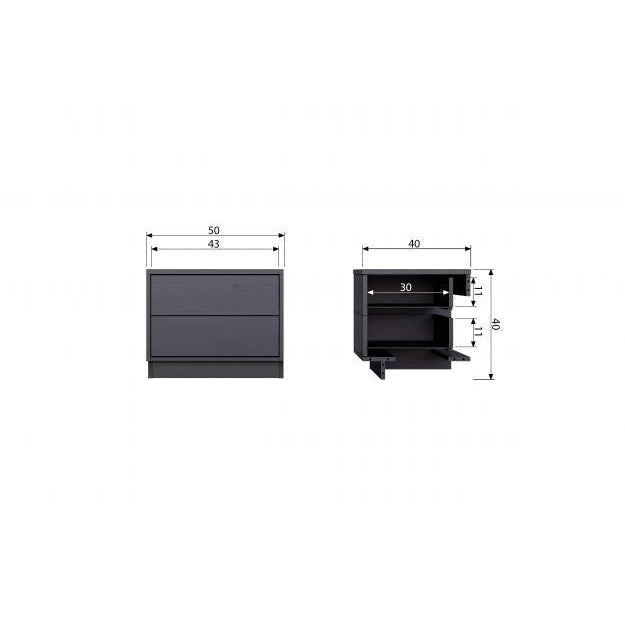WOOOD Finca tv meubel grenen zwart 50 cm-DE EEKHOORN [BO] (wonen)-Bouwhof shop