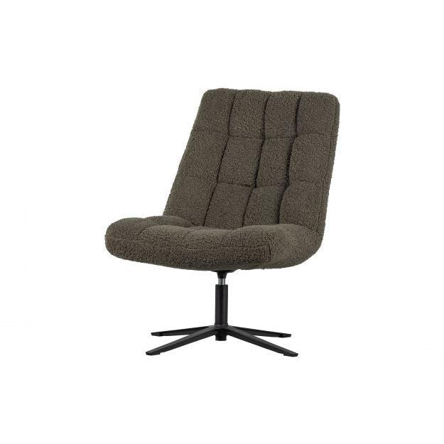 WOOOD Job draaifauteuil teddy groen-DE EEKHOORN [BO] (wonen)-Bouwhof shop