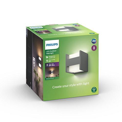 WANDLAMP PHILIPS ARBOUR ANTRACIET 2X4.5W-PHILIPS NEDERLAND (verlichting)-Bouwhof shop (6135136846000)