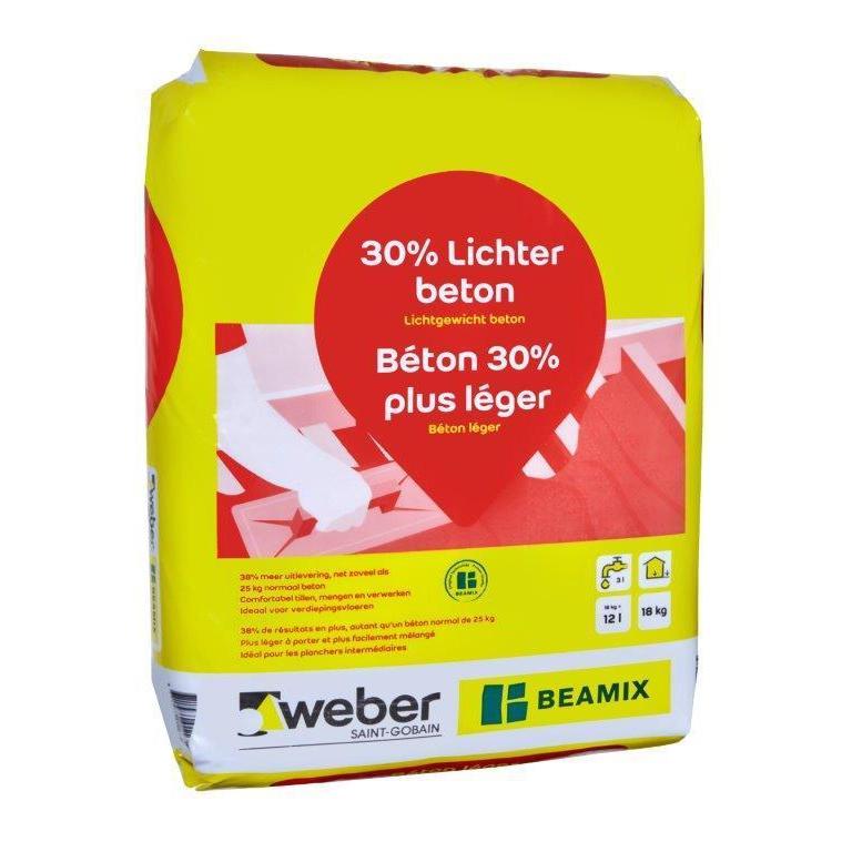 WEBER BEAMIX LICHTGEWICHT BETON - 30% LICHTER BETON 18 KG.-WEBER BEAMIX-Bouwhof shop (6162829508784)