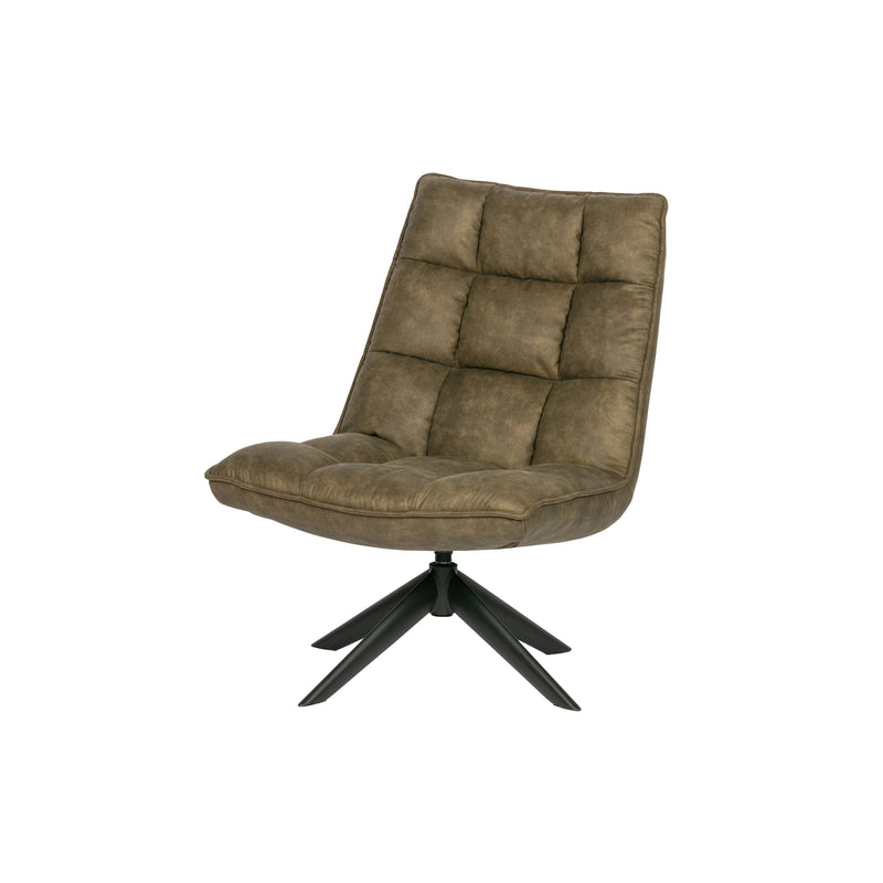 WOOOD JOUKE DRAAI-FAUTEUIL KUNSTLEER GROEN-DE EEKHOORN [BO]-Bouwhof shop (6152596095152)